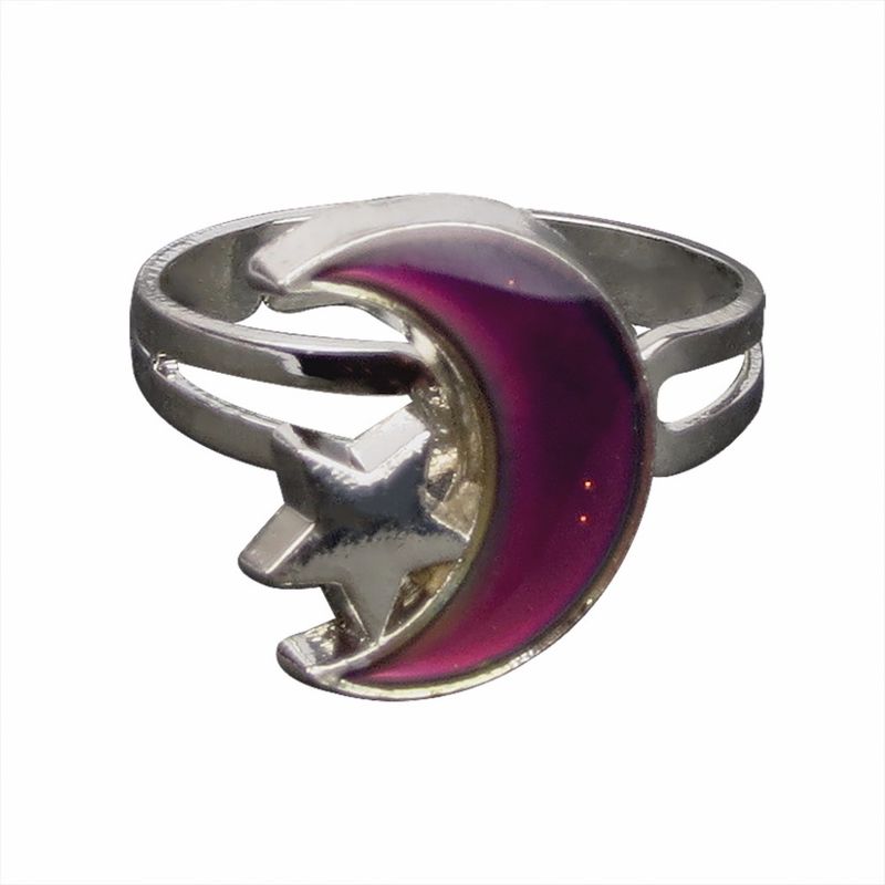 Hot sales Zhu Chao's Mood Moon Ring with Temperature Control, Color Changing Ring, Actress Jewelry_voghion.com