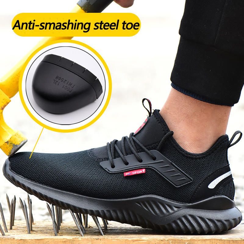 Trabo Fashion lichtgewicht comfortabele veiligheidsschoenen voor heren, kogelwerende en onverwoestbare beschermende schoenen_voghion.com