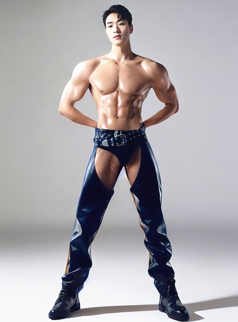 Eiropas un amerikāņu vīriešu atvērtas kājstarpes PU bikses vasaras melnas ādas jauniešu pieaugušo seksīgas formas tērpi geju_voghion.com