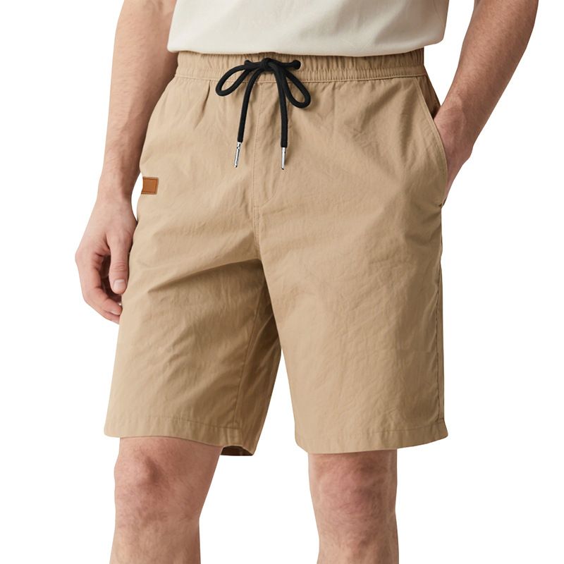 Pantalones de playa para hombre, de verano, informales, ligeros y lujosos, de cinco puntos, con cordón cruzado, talla grande_voghion.com