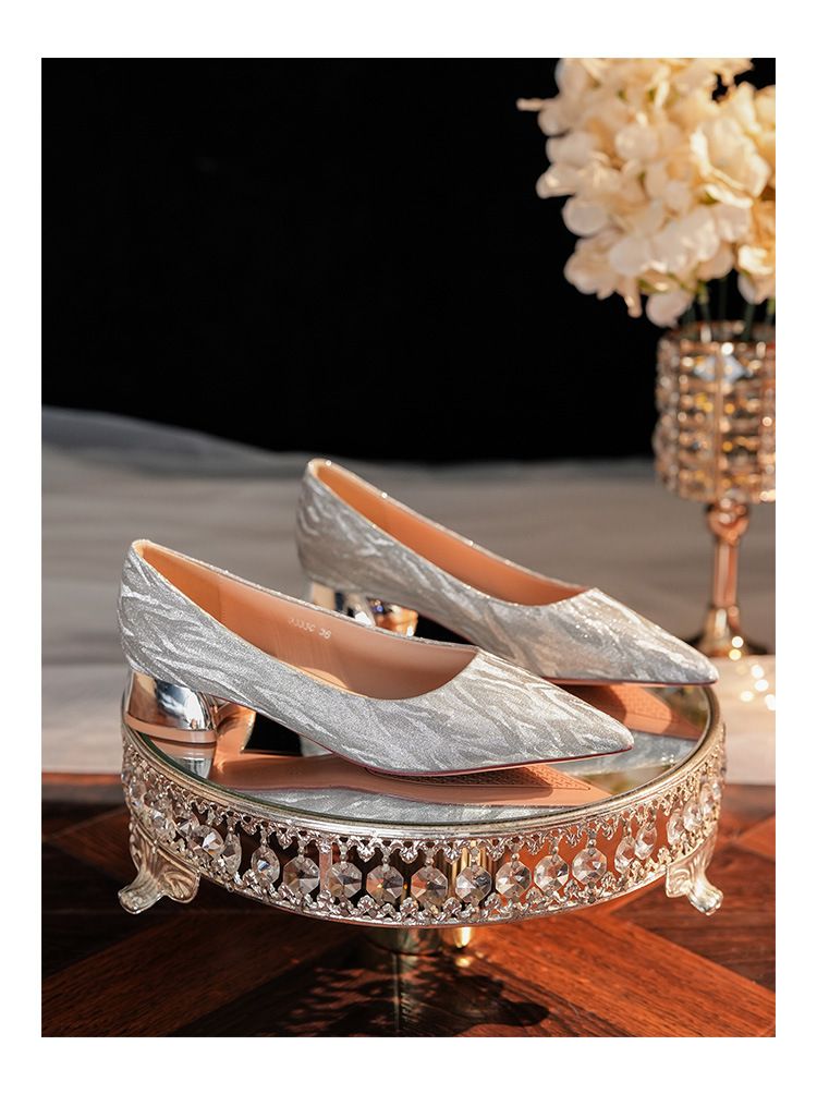 3333C Tacco basso a punta con motivo tigre da donna, tacco alto, elegante, comodo e lucido, per banchetti nuziali e damigelle d'onore_voghion.com