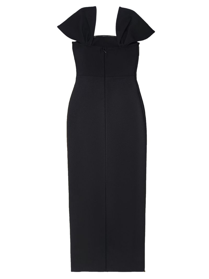 Elegante abito da sera con fascia e strass - Abito formale per feste di Natale da donna, abito aderente in poliestere elasticizzato aderente_voghion.com