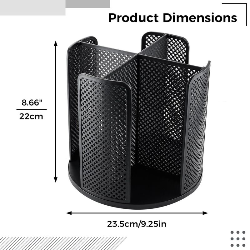 Rotatable Pro 4-Compartment Organizer - Cup Dispenser Countertop_voghion.com