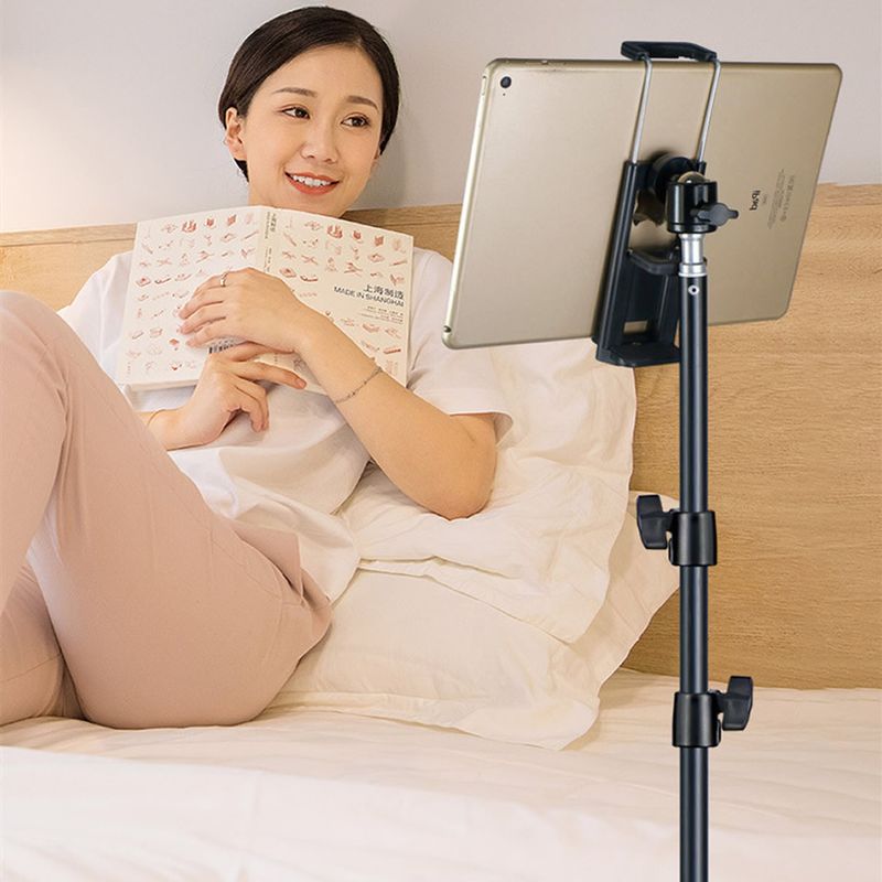 150/200cm For And Phone Aluminum Tripod Floor IPad Tripod Stand With Smartphone & Tablet Holder Mount_voghion.com