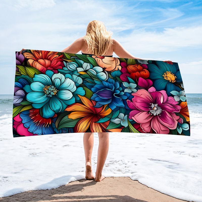 Toallas de natación Toalla de playa Toalla absorbente de microfibra personalizada Toalla de playa para nadar y surfear_voghion.com