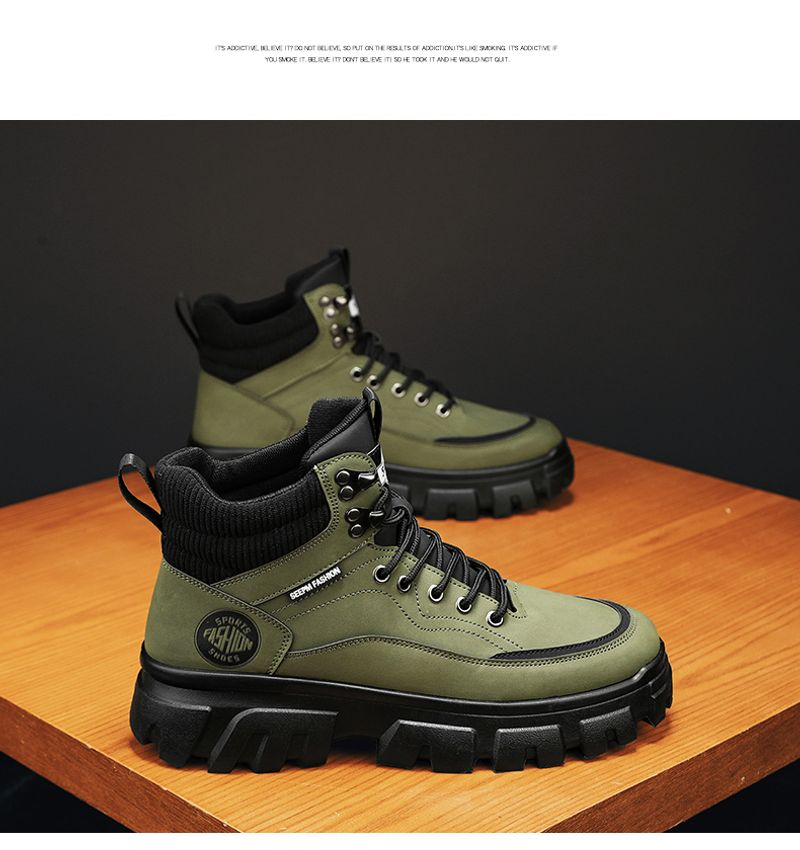 New Men's British Style Work Dress Motorcycle Mountaineering Casual Shoes Fashion_voghion.com