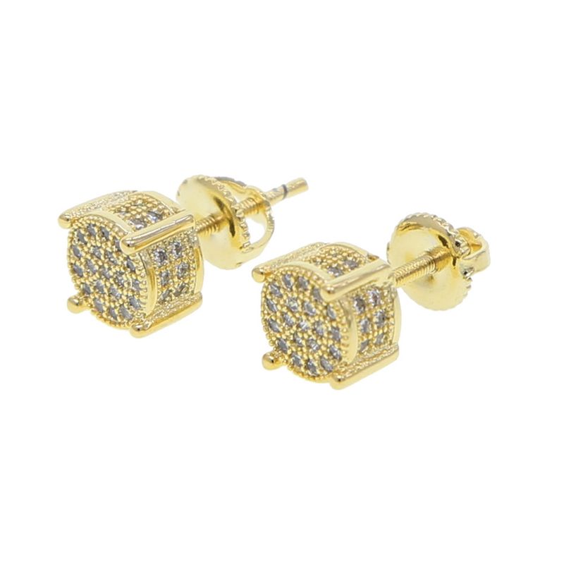 INS New Square Round Zircon Earring Ship Hop Simple Classic Popular Earrings_voghion.com