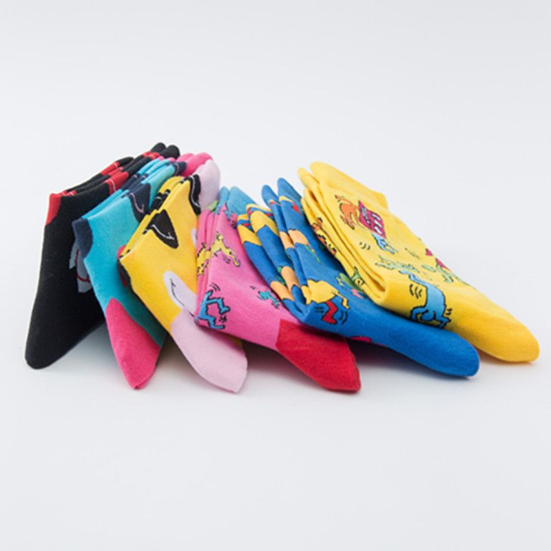Calzini da uomo Calzini hipster colorati calzini da uomo calzini casual medio-alti per quattro stagioni_voghion.com