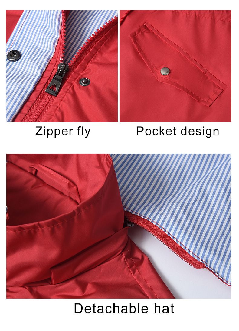 Women's Water-Resistant Hooded Trench Coat, Long Casual Jacket For Elegant Commute, Plus Size Available_voghion.com