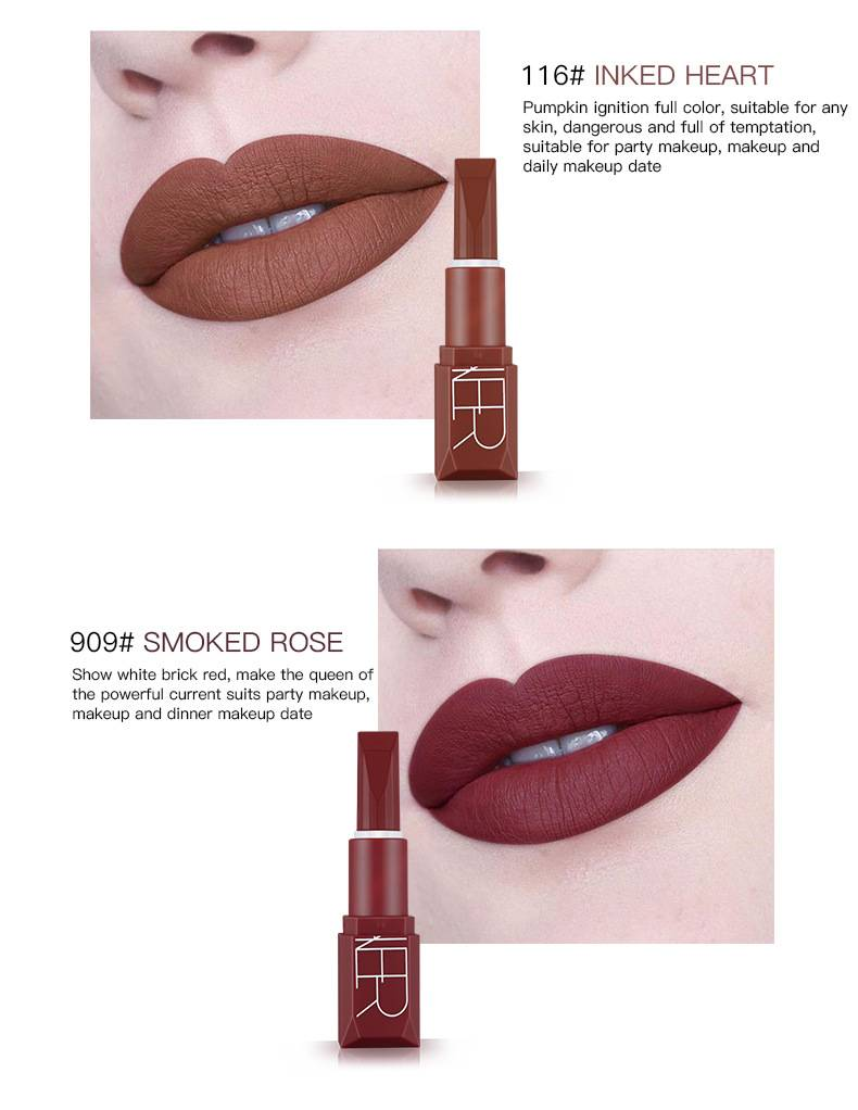 5 Lipsticks Matte Pumpkin Lip Gloss Eat earthy lip gloss lip glaze lipstick set_voghion.com