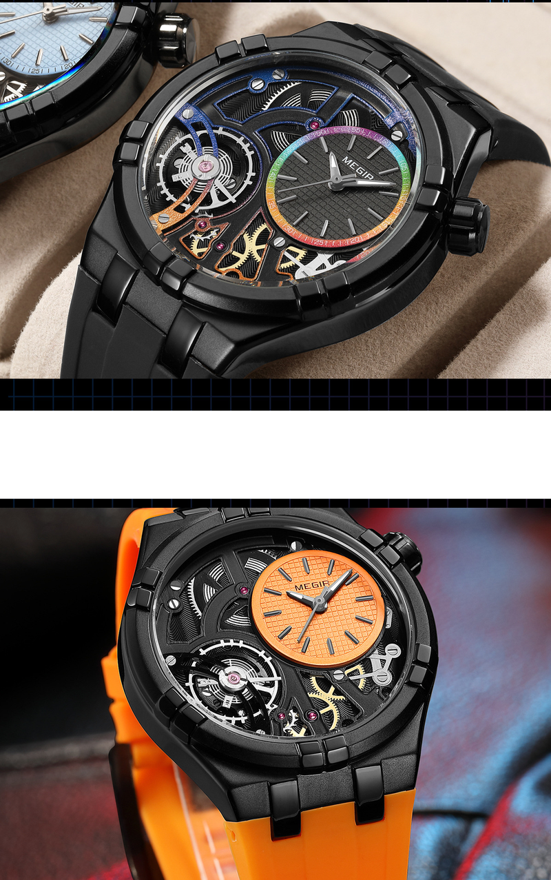 Orologio da uomo impermeabile, scavato, moda, casual, al quarzo, meccanico, a carica_voghion.com