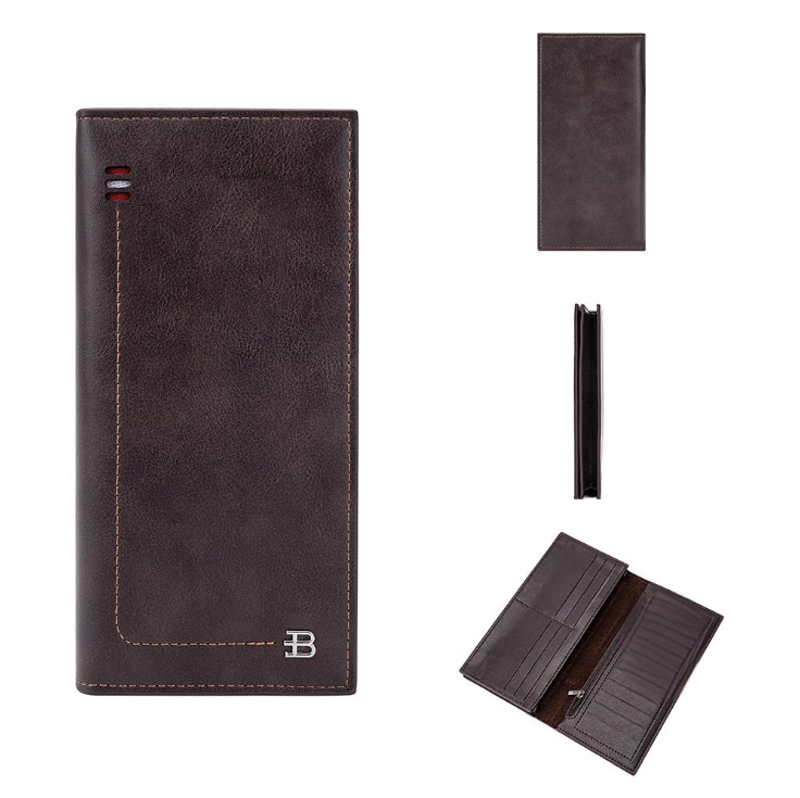 Borse da uomo Portafoglio da uomo Lungo Business Multi Card Slot Cerniera Frizione Sottile Portatile_voghion.com