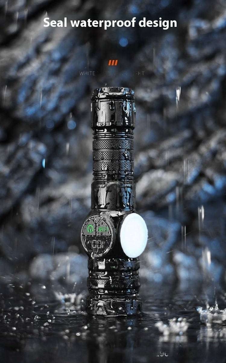 Wiederaufladbare LED-Taschenlampe – 1200 Lumen, superhell, zoombarer Fokus, Aufladen über USB, leichtes Kunststoffgehäuse für Camping, Wandern und Notfälle_voghion.com