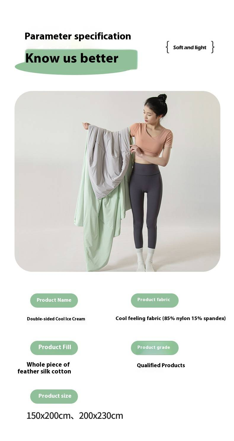 Class A Baby & Maternity Summer Blanket - Ice Silk Cooling Fabric, Ultra-Soft & Smooth, Machine Washable (Air Conditioner Quilt, Gift Packaging)_voghion.com