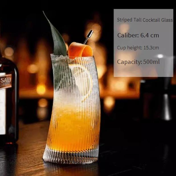 Maritimes RYYD-Glasset – Gerippte Textur|Minimalistische Saftbecher_voghion.com