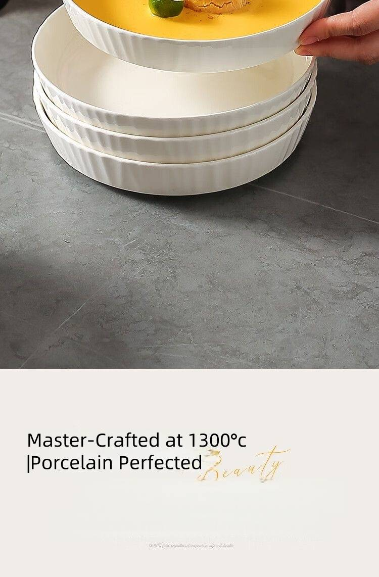 2er-Pack 8,1 Zoll dicke Essteller aus Keramik, skandinavischer Stil, vielseitig verwendbar, Serviergeschirr für Pasta und Obst, leicht zu reinigen, kommerzielle Qualität_voghion.com