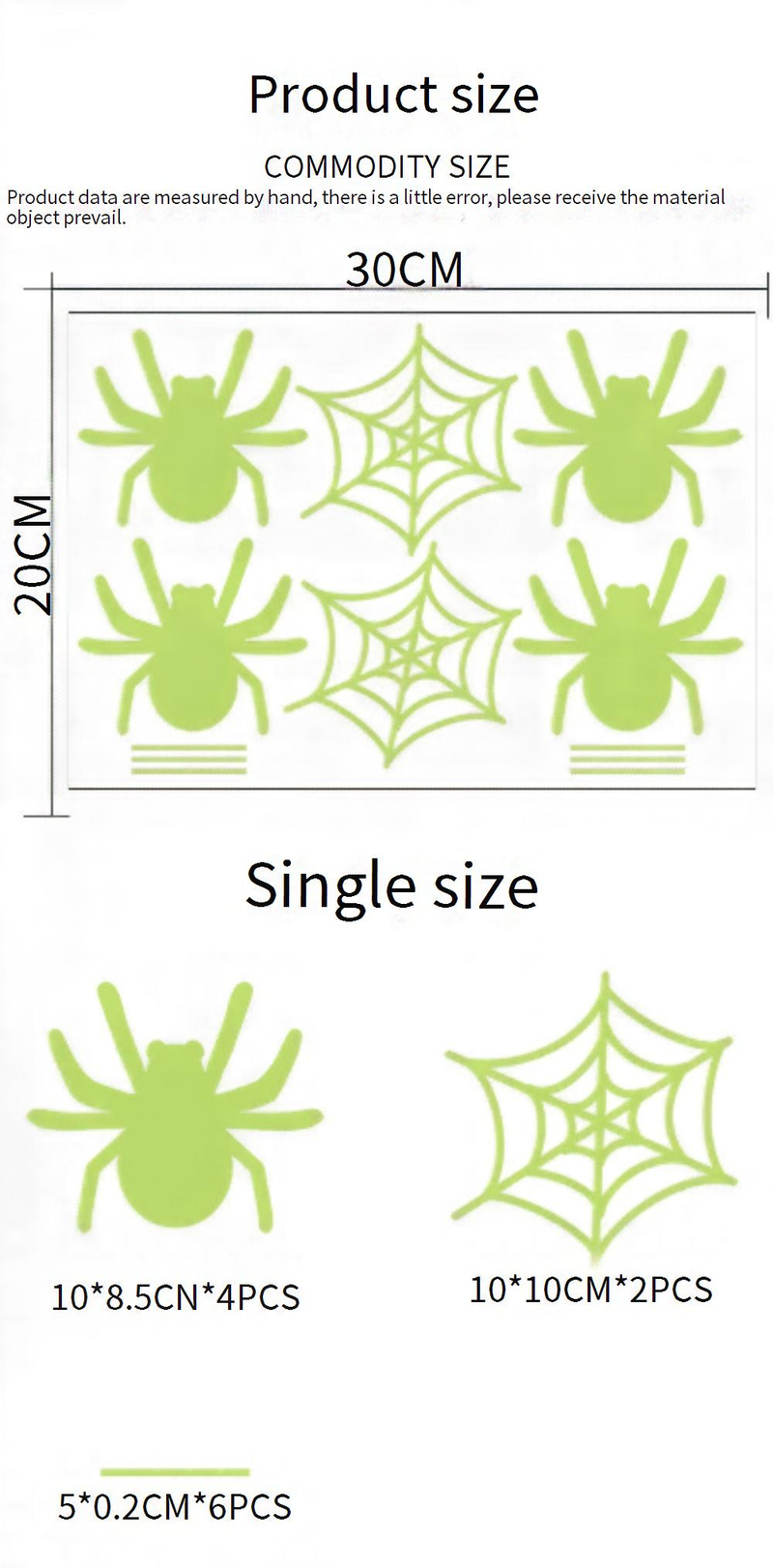 Adesivi murali di Halloween che si illuminano al buio - Adesivi a forma di ragno spettrale per soggiorno e camera da letto, decorazioni murali in PVC autoadesive per feste_voghion.com