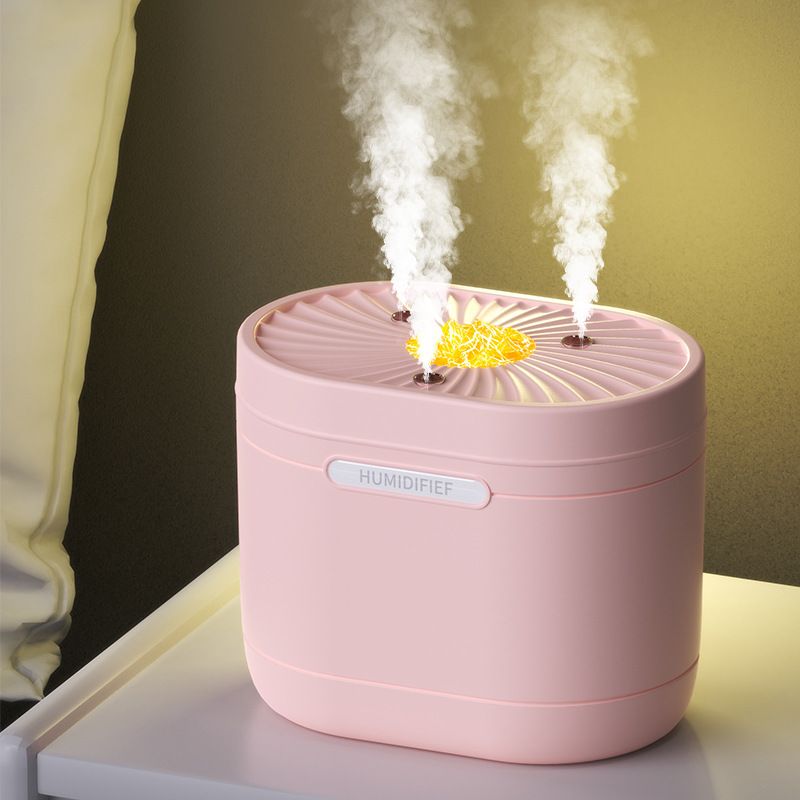 Umidificador USB de 3 bicos com luz ambiente de 7 cores, operação silenciosa para quarto, escritório, mesa de trabalho - Umidificador de ar compacto e portátil_voghion.com