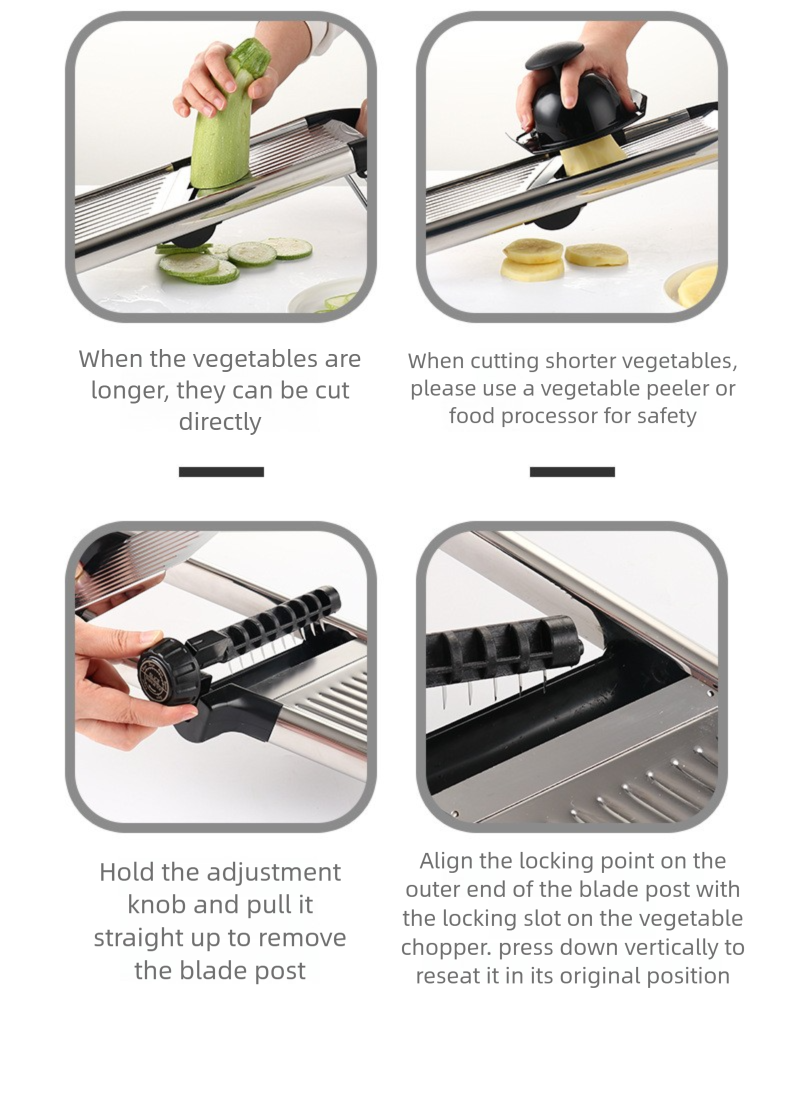 Râpe multifonctionnelle en acier inoxydable pour légumes, râpe à pommes de terre et trancheuse - gadget de cuisine_voghion.com
