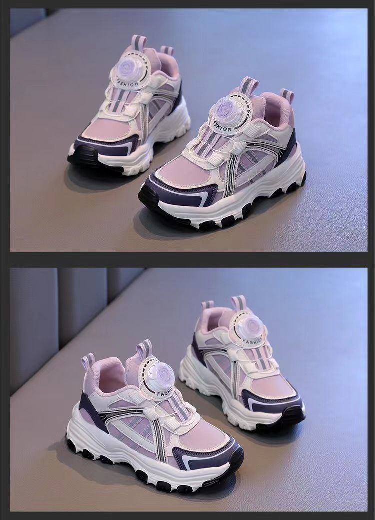 Kids Shoes Children's transparent mesh fashion sports shoes 2024 summer new children's versatile sports shoes for children's casual dad shoes_voghion.com