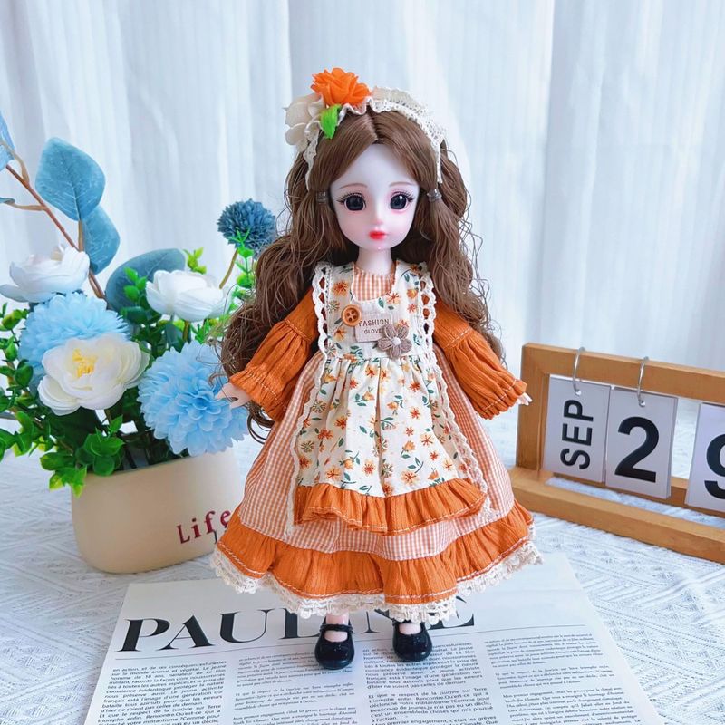 Muñeca de 30 cm de alto valor, conjunto completo, bebé desnudo, 6 puntos, BJD, ropa de bebé, casa de juegos para niña, regalo de cumpleaños para niños._voghion.com