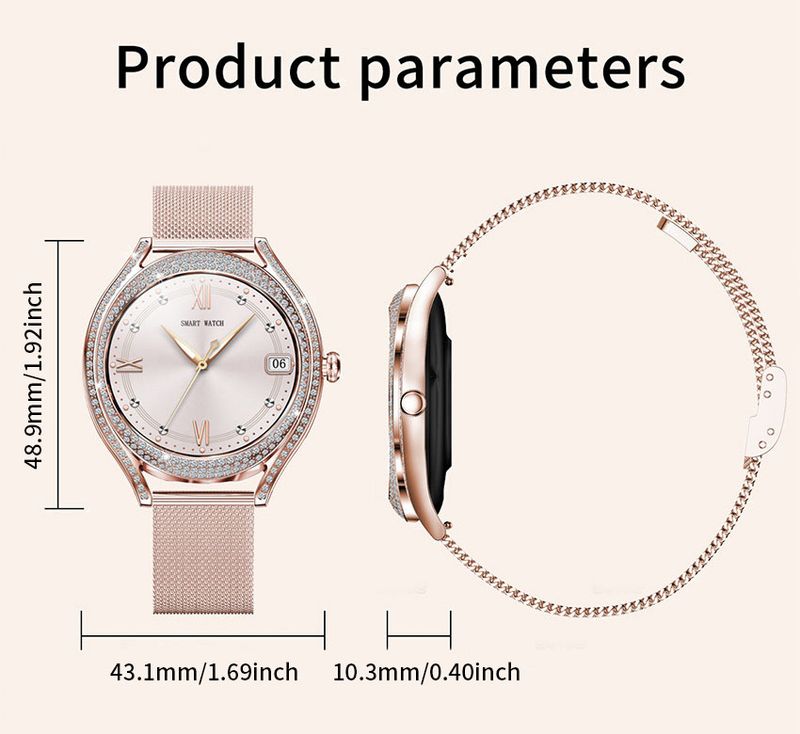 Smart Fashion Watch For Women Heart Rate Sleep Monitoring Multi Function Waterproof Pedometer Sports Watch_voghion.com