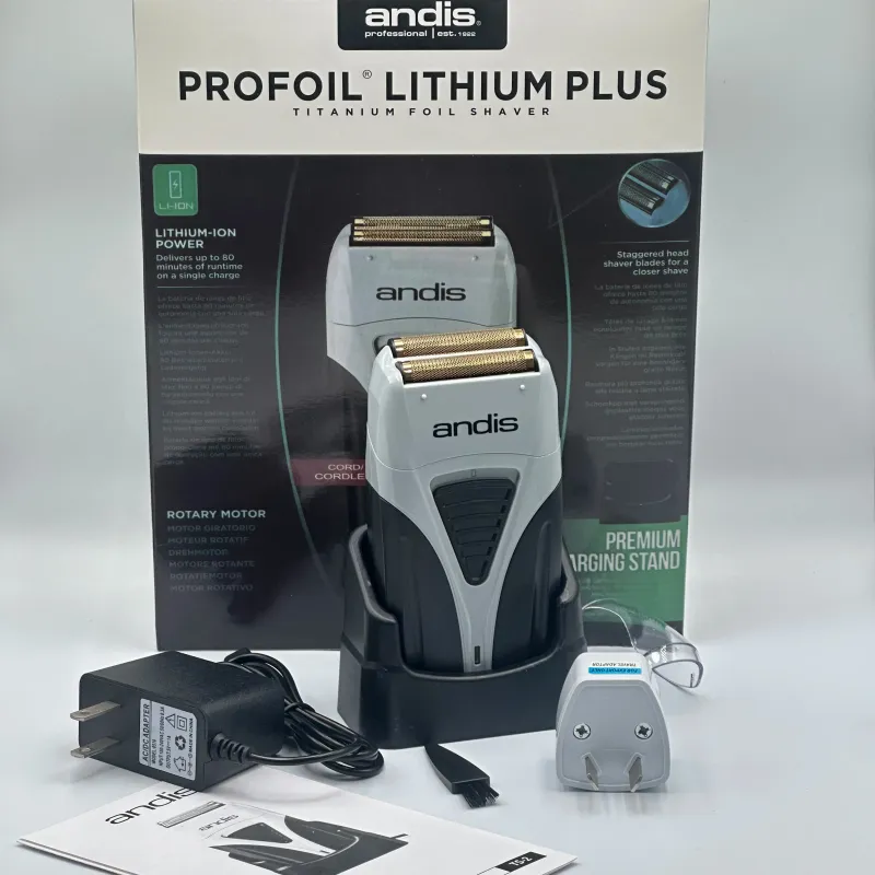 Original Andis Profoil Lithium Plus 17200 Friseur Haar Reinigung Elektrische Rasierer Für Männer Bart Stoppeln Rasiermesser Glatze Rasieren_voghion.com