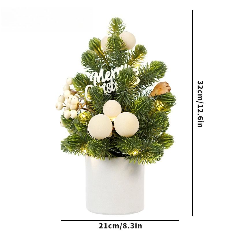 Christmas Decorations INS Nordic Style Led Pine Cones Nobelson Mini Christmas Tree, Tabletop Ornaments_voghion.com