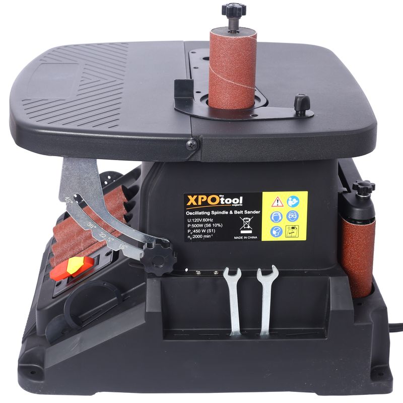 Vertical Oscillating Spindle Sander & Belt Sander, 2 IN 1 Combination Woodworking Machine_voghion.com