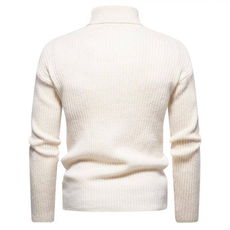 2023 new autumn and winter men's all-match turtleneck pullover sweater fashion warm knitted bottoming shirt_voghion.com