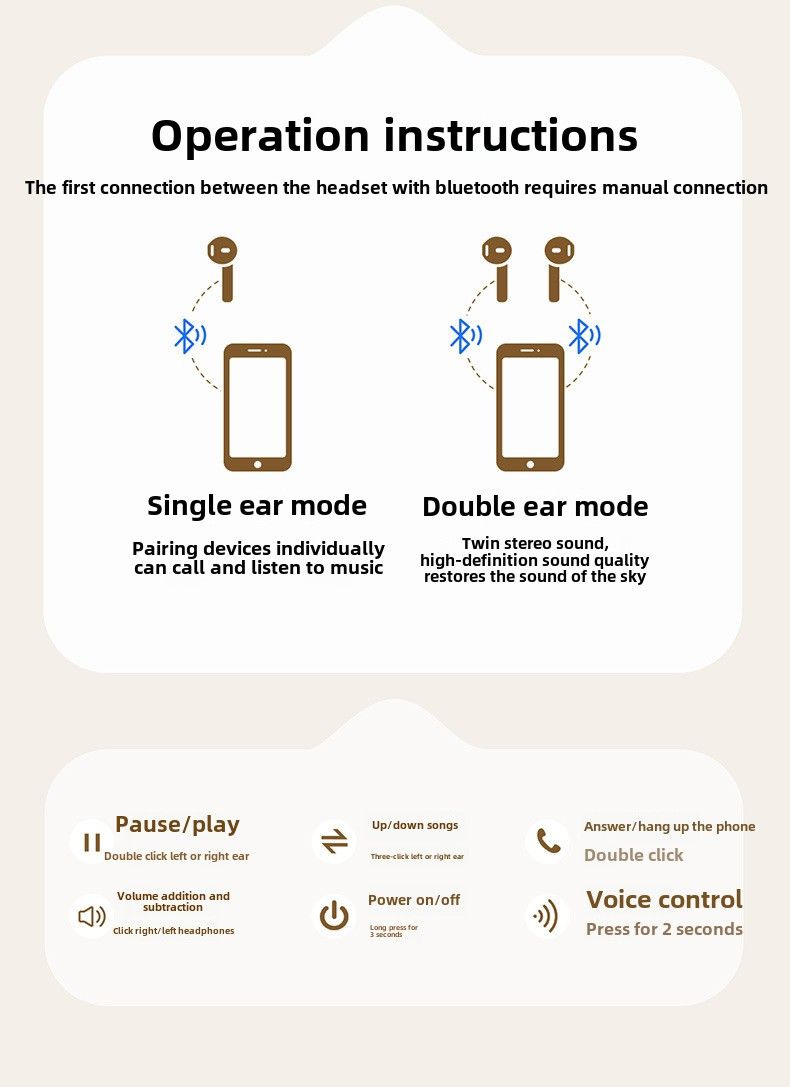 Q86 retro camera in-ear e-sports bluetooth headset ANC noise reduction no delay wireless headset_voghion.com