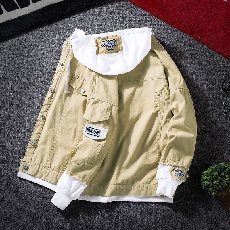 Men's Denim Winter New Loose Korean Style Trendy Handsome Jacket Student Tops Spring And Autumn_voghion.com