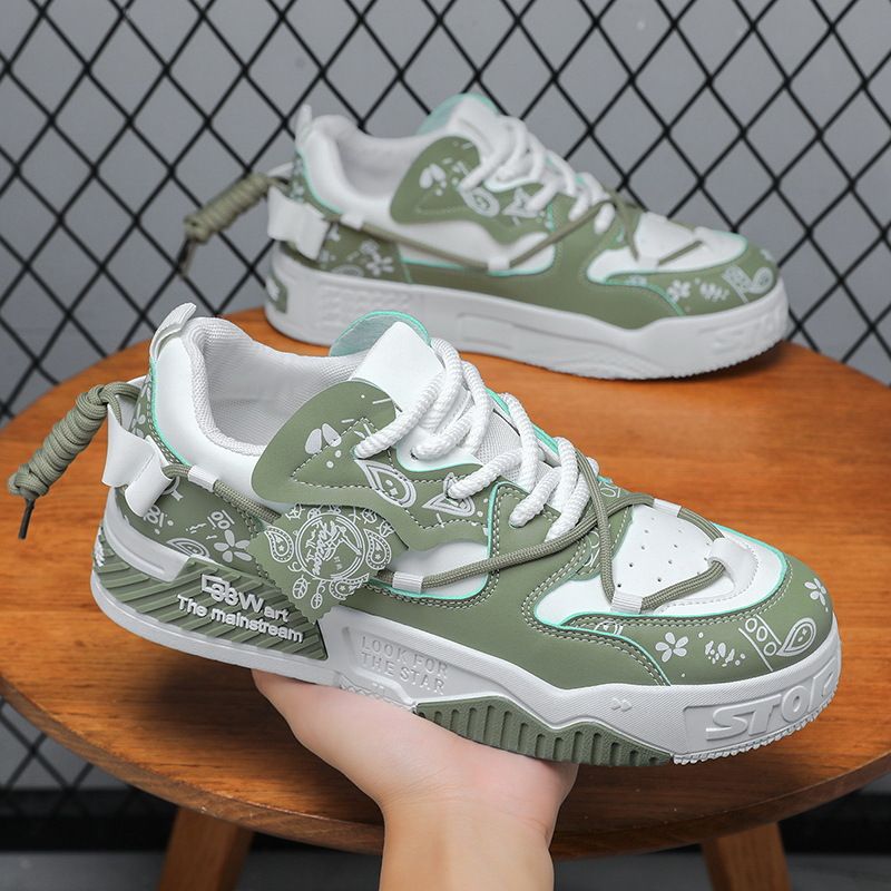 New Autumn Breathable Board Ins Trendy Sports And Leisure Running Youth Men's Anti Slip Shoes_voghion.com