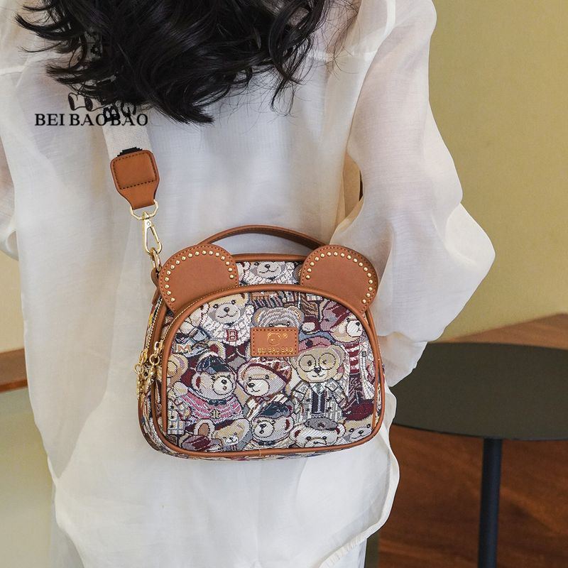 Borsa a mano versatile con tracolla e tracolla rotonda piccola da donna Beibao_voghion.com