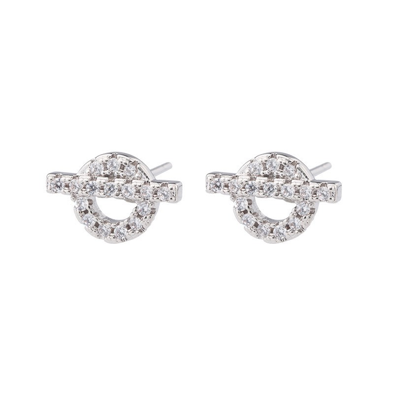 Orecchini a forma di naso di maiale di design con lettere di diamanti, moda, orecchini tutto in uno per le donne_voghion.com