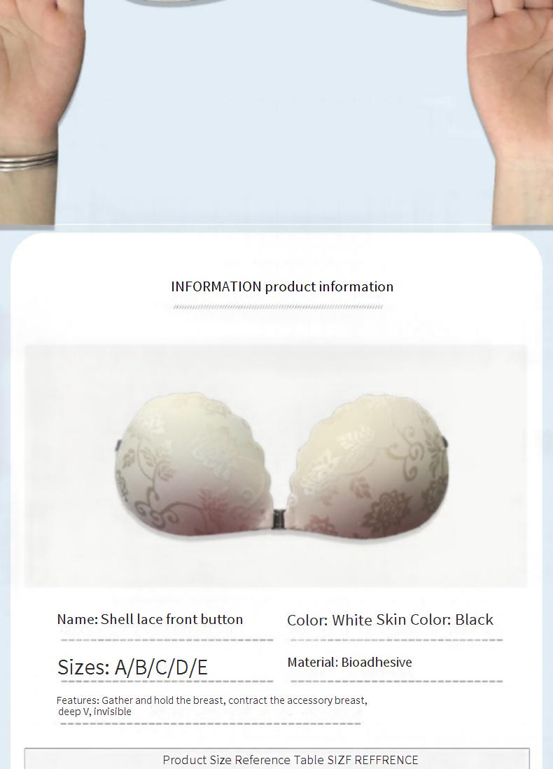 Underwear & Sleepwears Shell Lace Bra Stickers Breasts Gathered And Lifted Invisible Back Straps Silicone Bra Stickers For Wedding Dresses_voghion.com