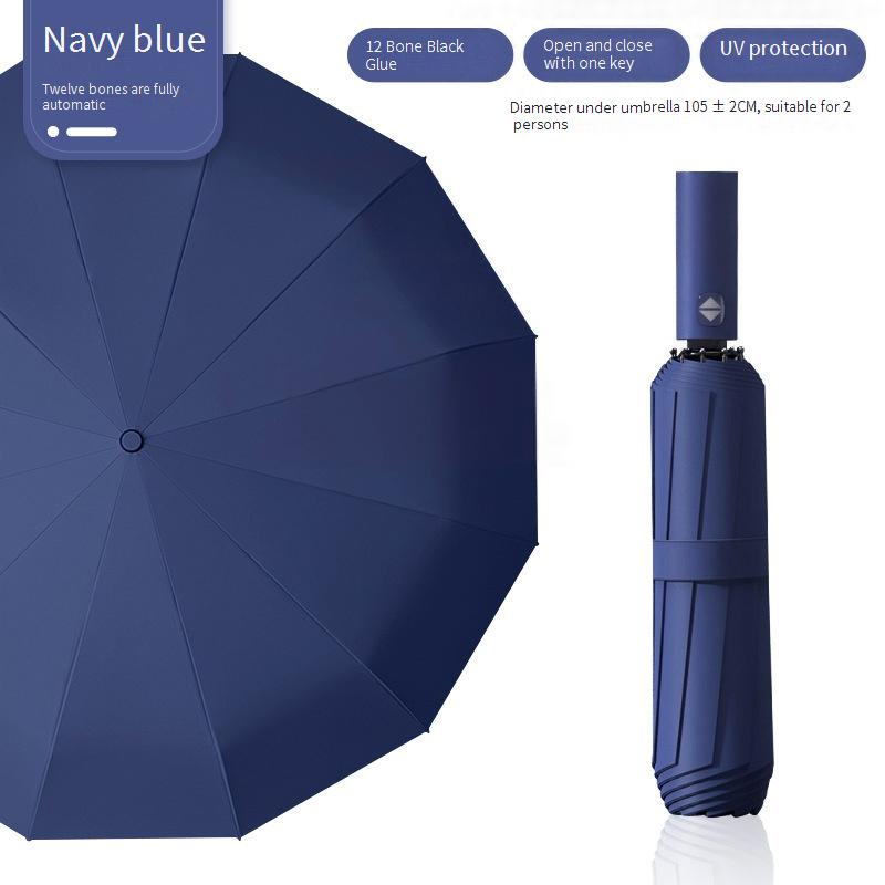 36 Rib Keel Fully Automatic Folding Umbrella Printed Logo Advertising Business Sunny And Rainy Dual Use Sun Umbrella Promotion Sun Protection_voghion.com