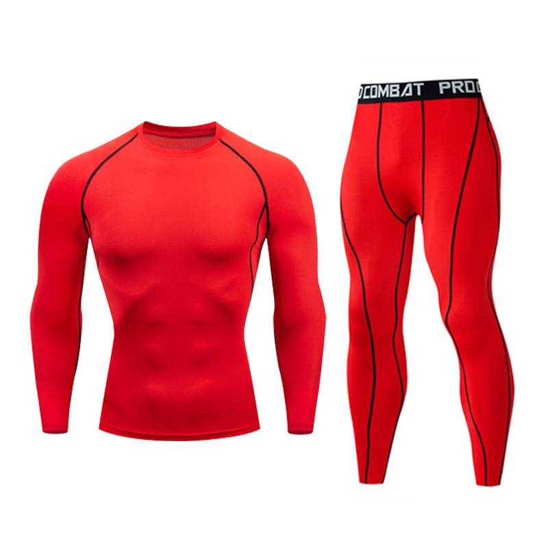 Vêtements pour hommes, course à pied, sport, fitness, cyclisme, entraînement, collants de compression, bas, manches longues, respirant, séchage rapide_voghion.com