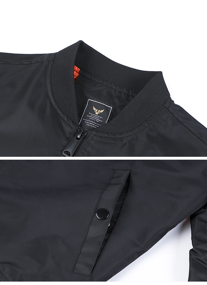 Abbigliamento da uomo Primavera e autunno Nuova giacca da pilota MA1 dell'aeronautica militare Giacca da baseball ricamata da uomo con aquila Giacca da lavoro alla moda_voghion.com