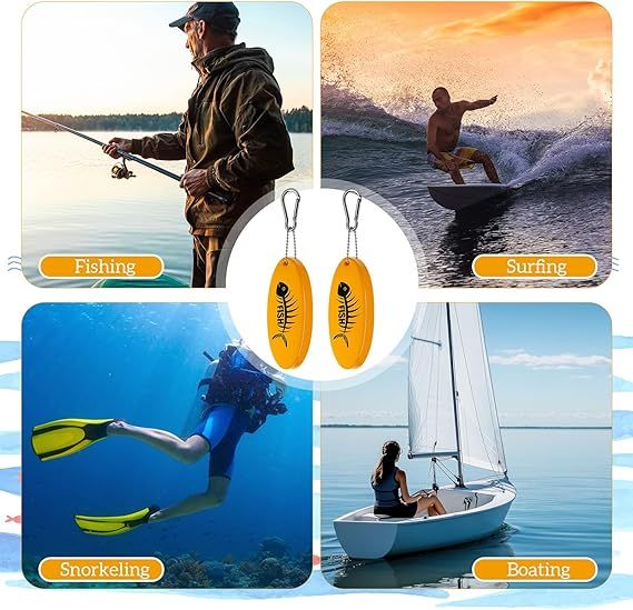 Floating Keychain Oval Shaped Foam Floating Key Ring Glow In The Dark Foam For Golf Cart Boating Fishing Outdoor_voghion.com