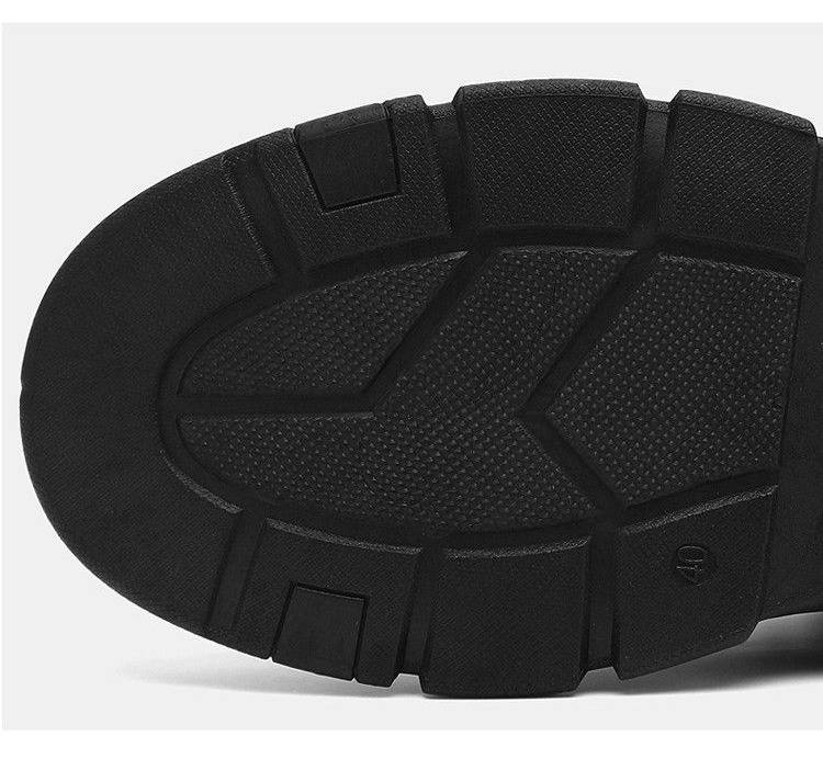 Men's Work Boots Slip-Resistant Comfortable Round Toe Casual Hiking Shoes With Rubber Sole For Outdoor Construction Non Slip Wear Resistant_voghion.com
