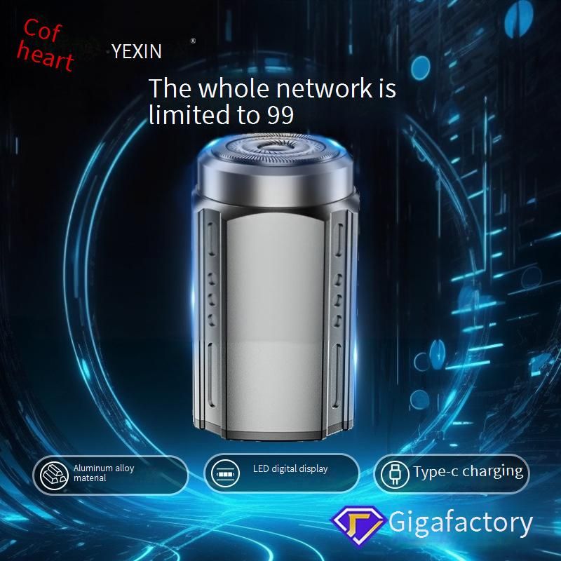 2211 Elektrorasierer mit LCD-Display für Männer – tragbarer, reisefreundlicher, wasserdichter Rasierer mit 6 Klingen/Schleiffolie_voghion.com