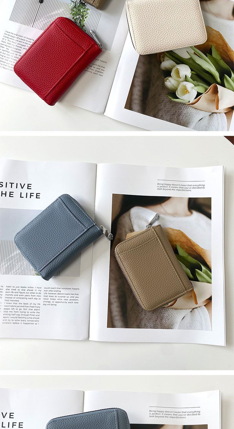 Coin Purses & Holders Accordion Card Holder Large Capacity Multi Card Holder Coin Coin Bag Simple Zipper Wallet Female_voghion.com