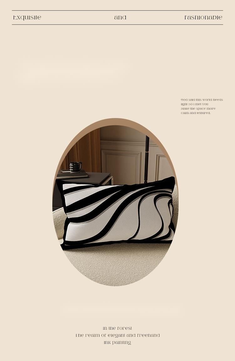 Luxus-Stil Sofa Wohnzimmer High-End dekorative Auto Büro Kissen lange Streifen Lendenkissen mit Einsatz_voghion.com
