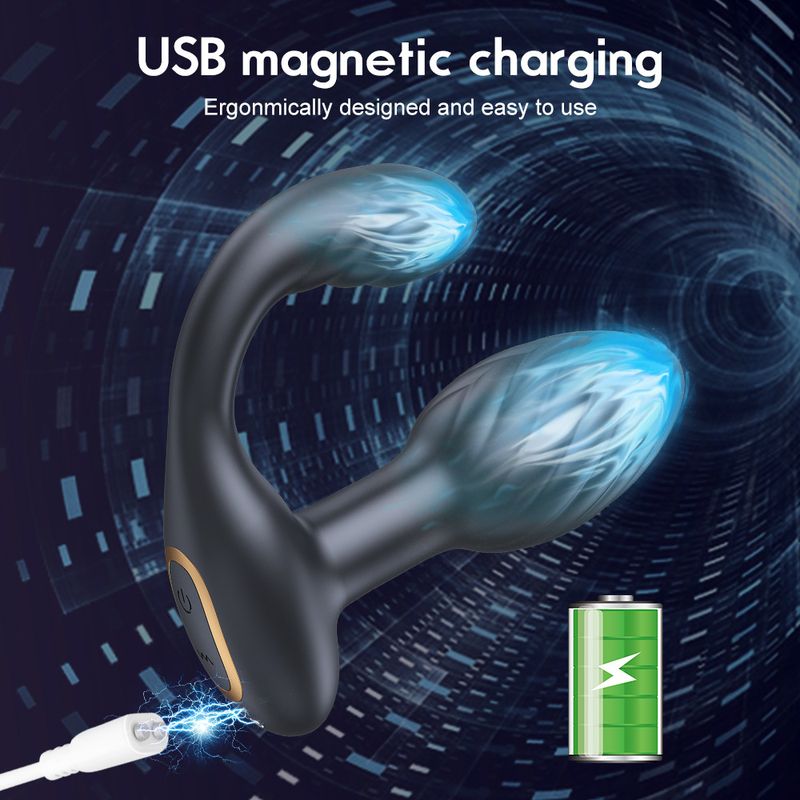 Philips Kabellose Fernbedienung Unisex Silikon-Spiralmuster Analplug Prostata-Massageprodukte_voghion.com