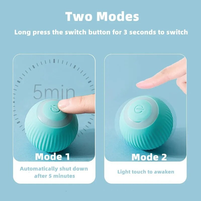 Electric Ball Interactive Automatic Rolling Intelligent Cat Cats Training Self-Moving Kitten Toys For Indoor Play_voghion.com