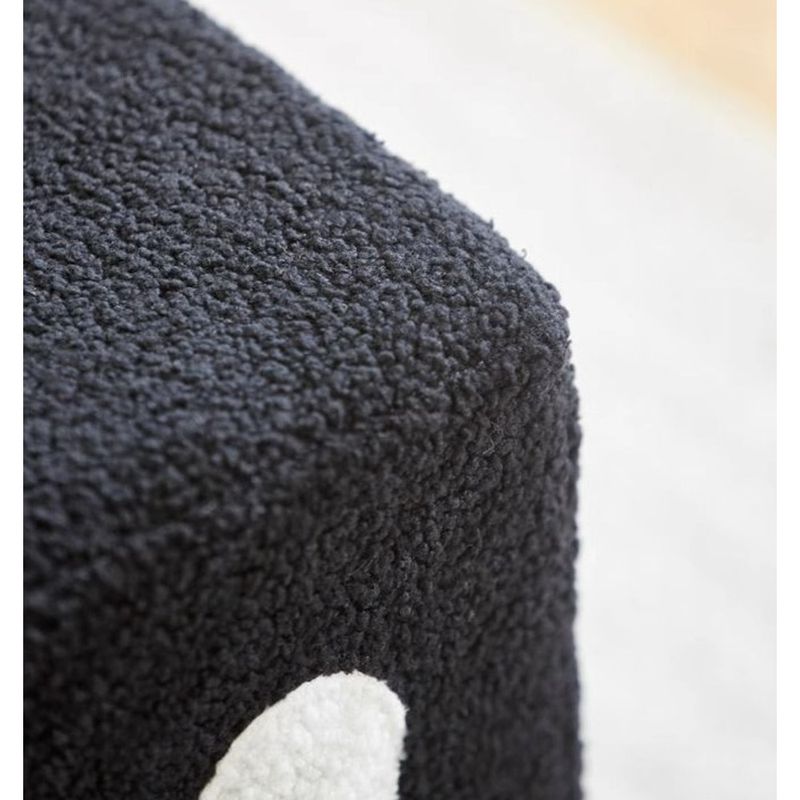 Schuhwechsel-Würfel-Kissen, Teddy-Samthocker für Wohnzimmer/Eingangsbereich, niedriger quadratischer Hocker_voghion.com