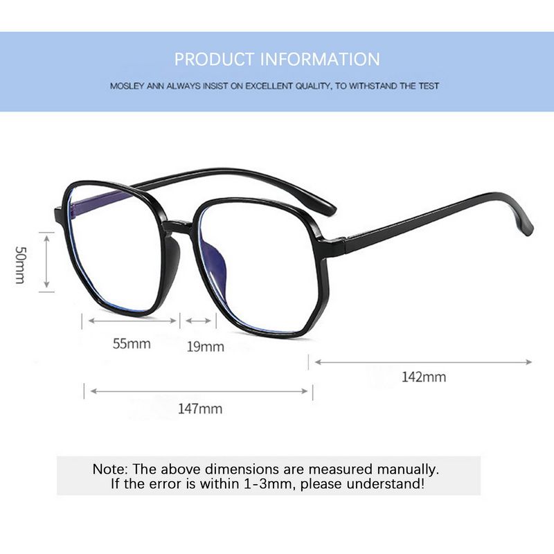 Occhiali da gioco per computer quadrati anti luce blu retrò alla moda con montatura trasparente da uomo e da donna_voghion.com