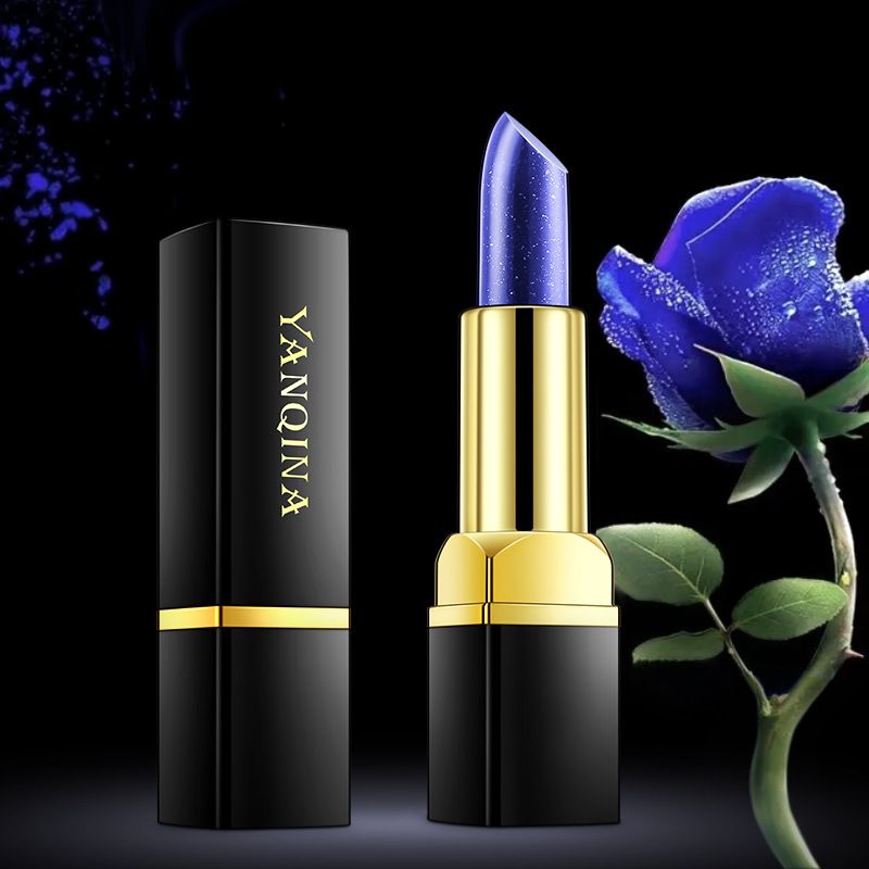 Lápiz labial YANQINA Blue Enchantress que cambia de color, bálsamo labial hidratante, antiadherente, resistente al agua, maquillaje que no se desvanece._voghion.com