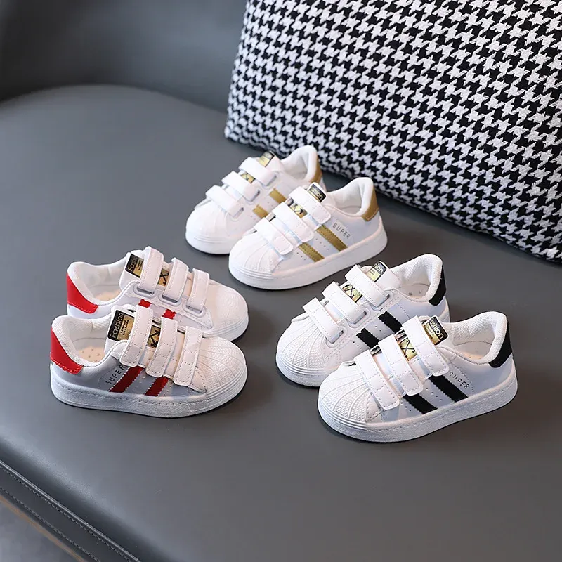 Kinderen Kids Fashion Design Witte Antislip Casual Schoenen Voor Jongens Meisjes Haak Ademende Sneakers Peuter Outdoor Schoenen_voghion.com